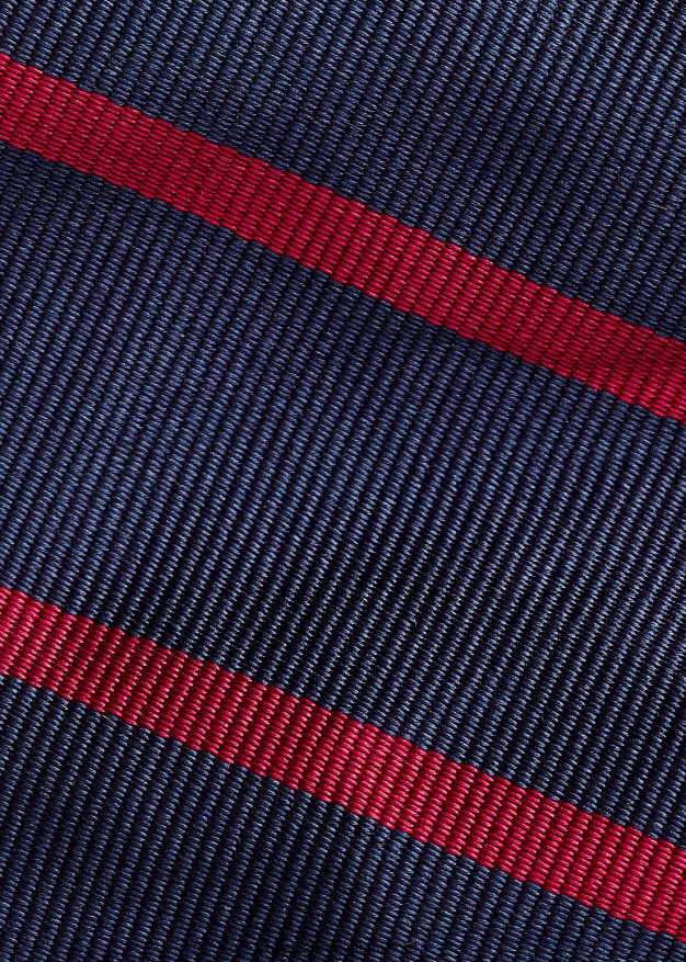 Ralph Lauren miehet raidallinen silkkirepp solmio 0Z24ZR2267 laivasto/punainen