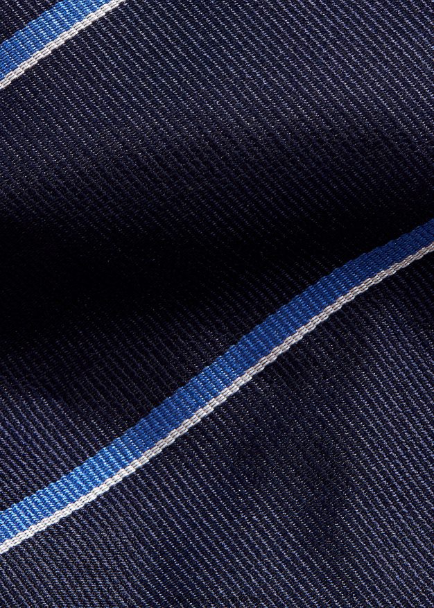 Ralph Lauren miehet raidallinen silkkirepp solmio 0Z24ZR2677 laivastonsininen