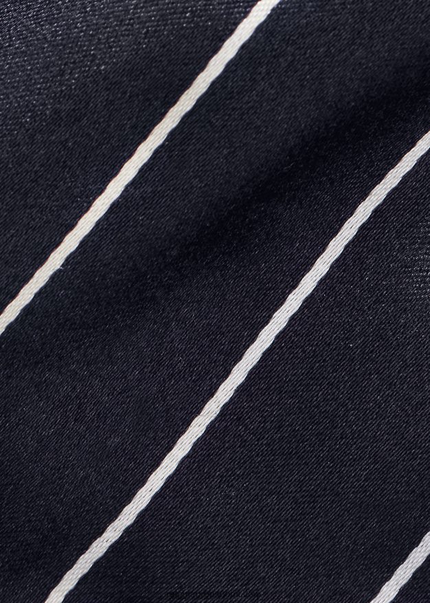 Ralph Lauren miehet raidallinen silkkisatiinisolmio 0Z24ZR9026 tumma laivasto