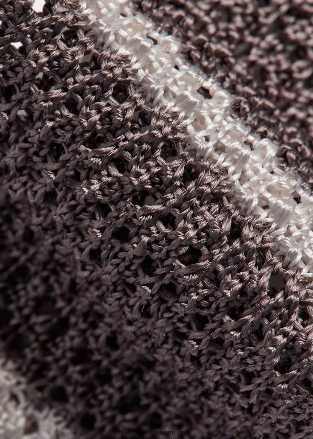 Ralph Lauren miehet raidallinen villasolmio 0Z24ZR8752 harmaa/valkoinen