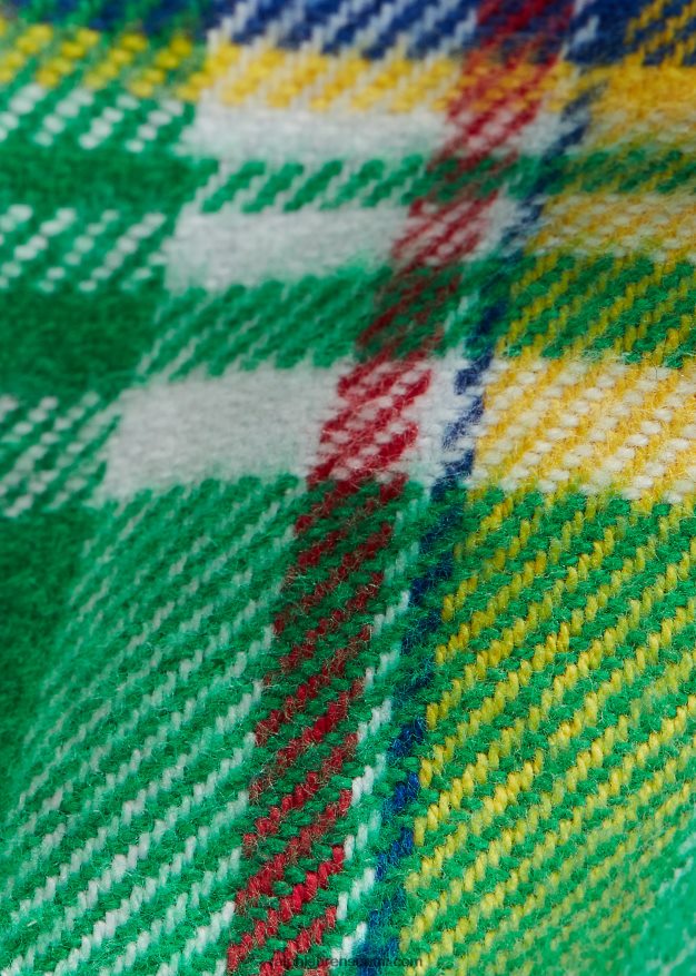 Ralph Lauren miehet ruudullinen puuvillainen flanellikolmio 0Z24ZR2532 vihreä/keltainen multi