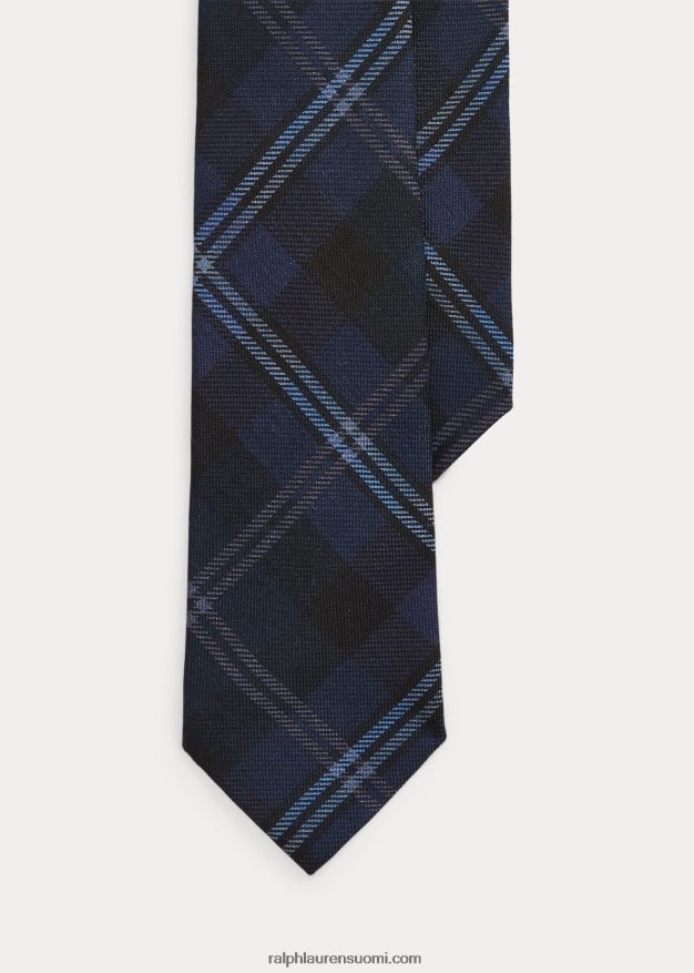 Ralph Lauren miehet ruudullinen villainen challissolmio 0Z24ZR2510 laivasto