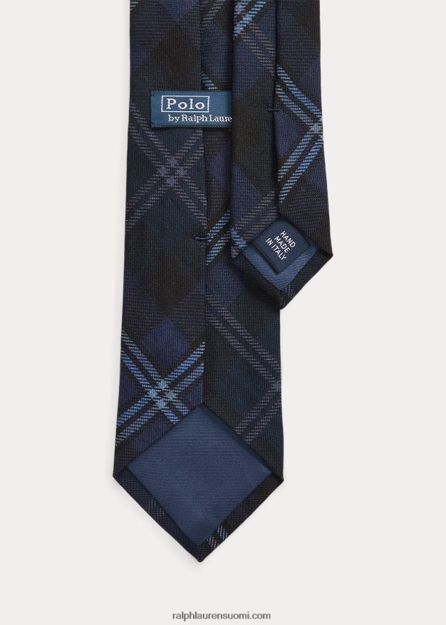 Ralph Lauren miehet ruudullinen villainen challissolmio 0Z24ZR2510 laivasto