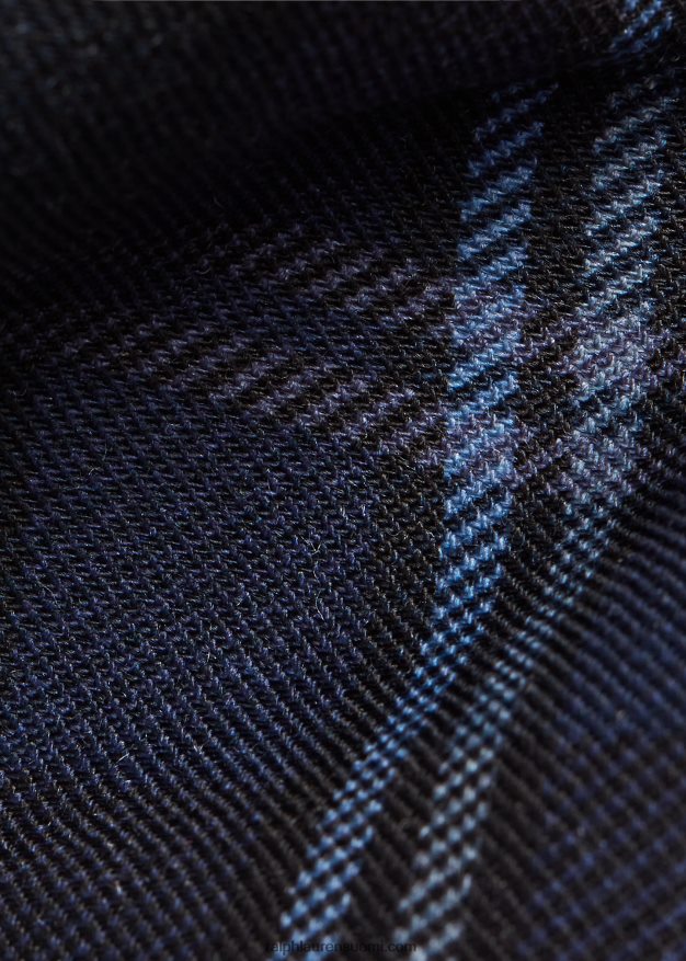 Ralph Lauren miehet ruudullinen villainen challissolmio 0Z24ZR2510 laivasto