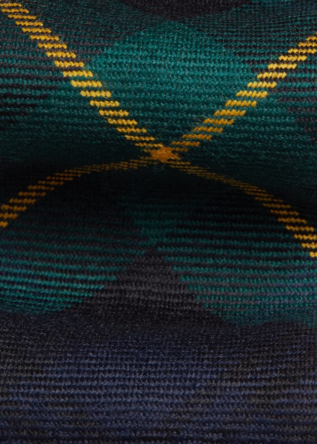 Ralph Lauren miehet ruudullinen villasolmio 0Z24ZR2272 laivastonsininen/vihreä/keltainen