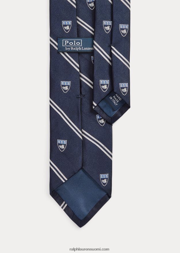 Ralph Lauren miehet silkki repp klubisolmio 0Z24ZR2528 laivasto