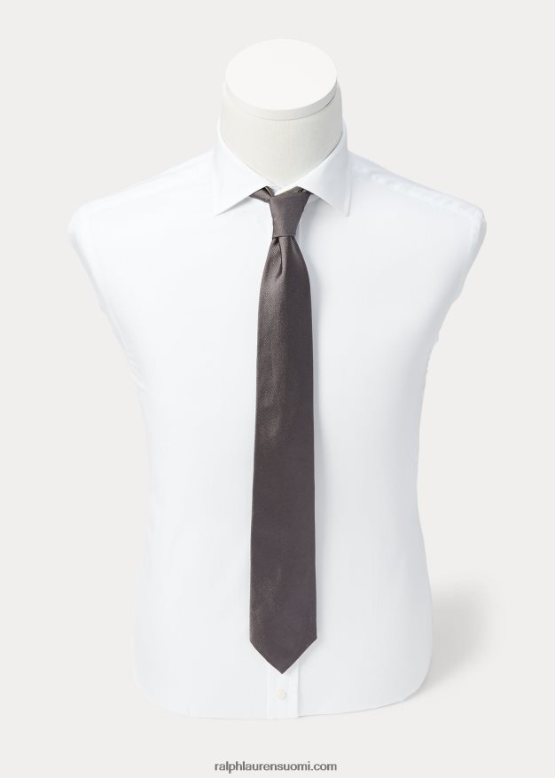 Ralph Lauren miehet silkkirepp kapea solmio 0Z24ZR2646 harmaa