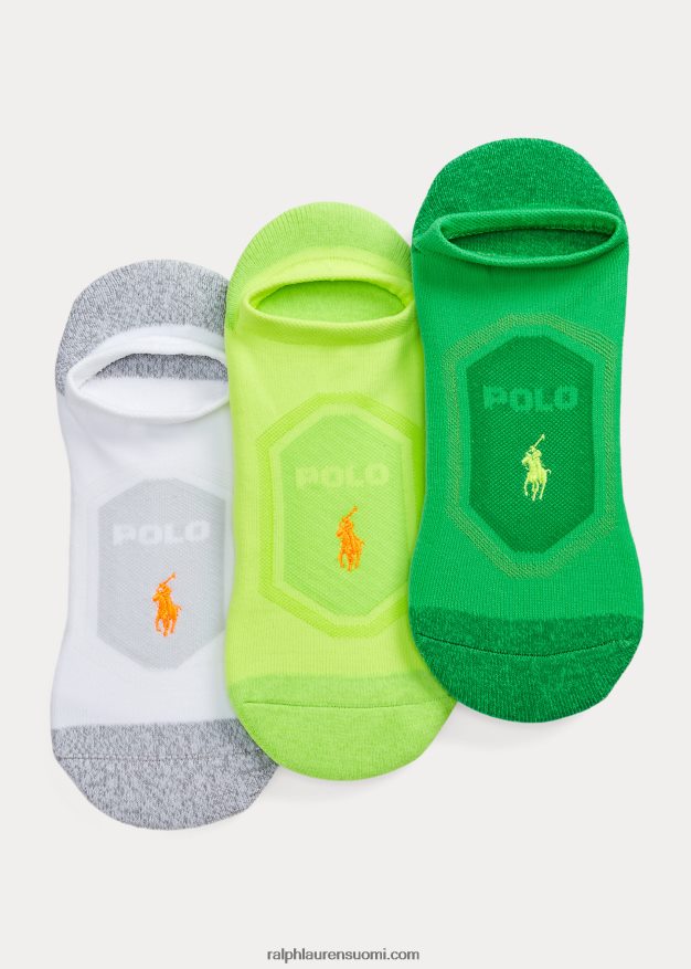 Ralph Lauren miehet Adventure tech matalat sukat 3 kpl 0Z24ZR1887 neon