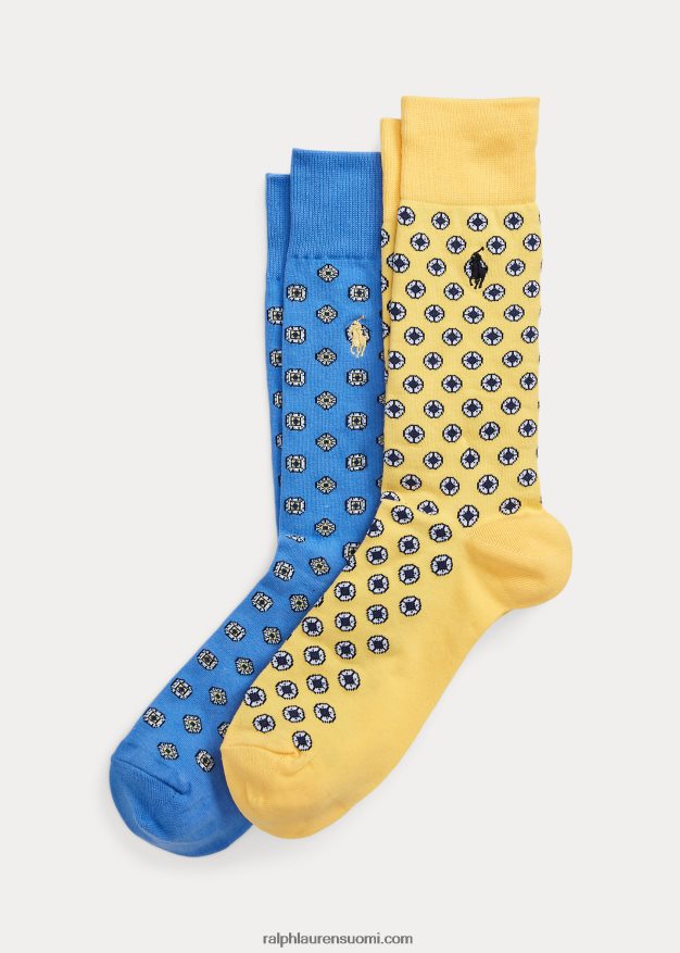 Ralph Lauren miehet medaljonkihoususukat 2 kpl 0Z24ZR2369 pehmeä keltainen