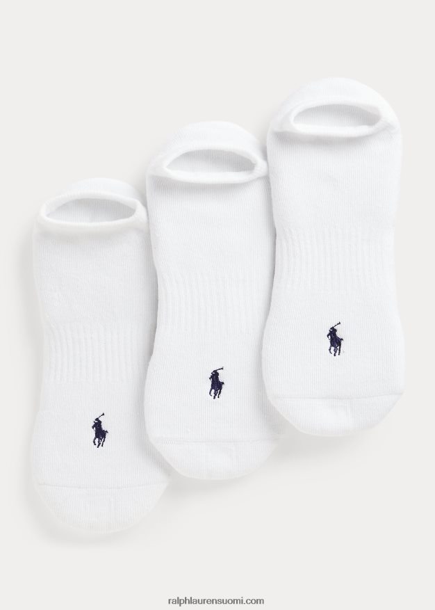 Ralph Lauren miehet pehmustetut matalat sukat 3 kpl 0Z24ZR2763 valkoinen