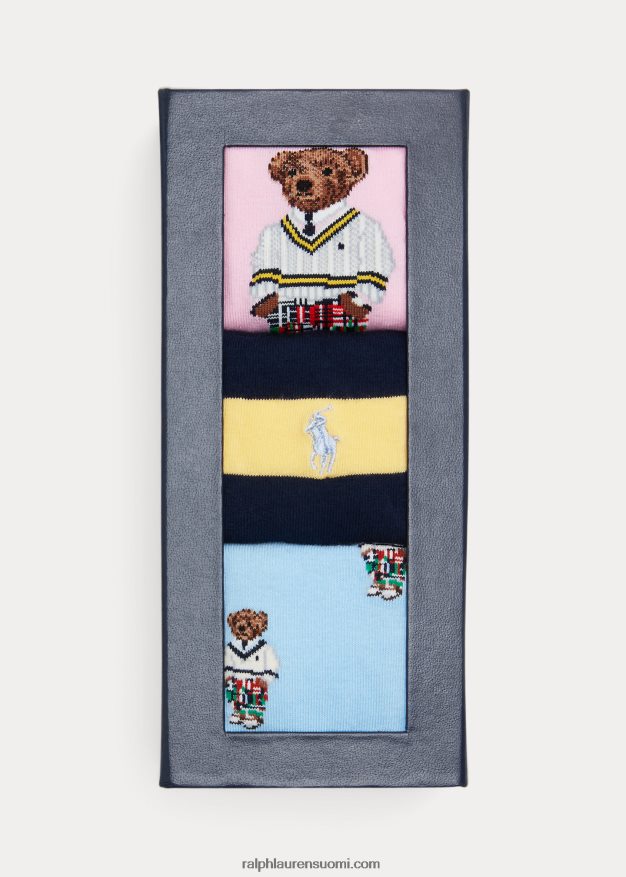 Ralph Lauren miehet poolokarhu 3-sukkan lahjasetti 0Z24ZR2322 valikoituja