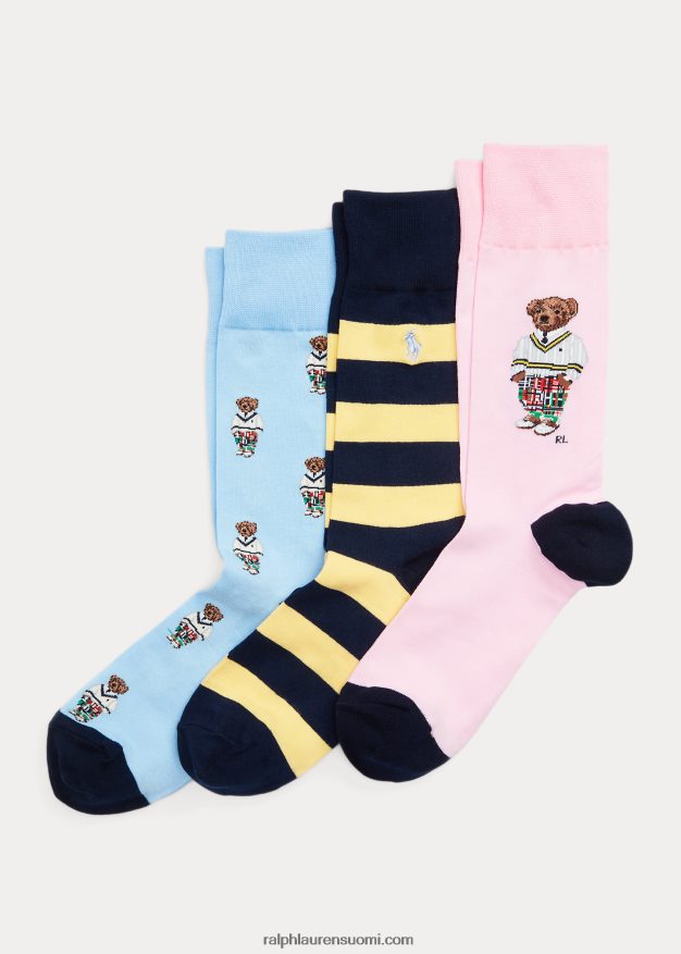 Ralph Lauren miehet poolokarhu 3-sukkan lahjasetti 0Z24ZR2322 valikoituja