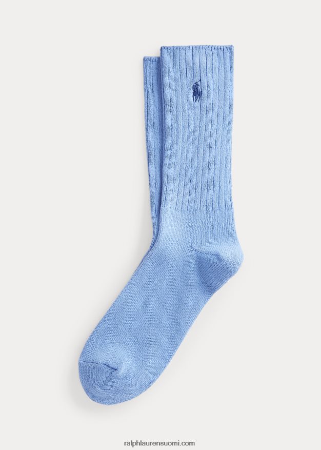 Ralph Lauren miehet puuvillasekoiteiset crew-sukat 0Z24ZR2601 vaaleansininen