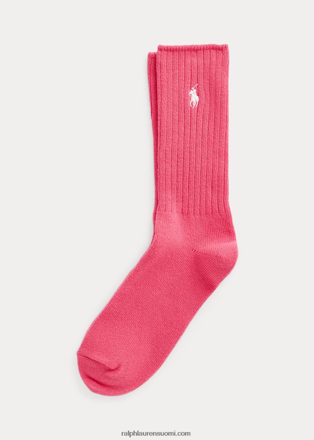 Ralph Lauren miehet puuvillasekoiteiset crew-sukat 0Z24ZR2606 kuuma pinkki