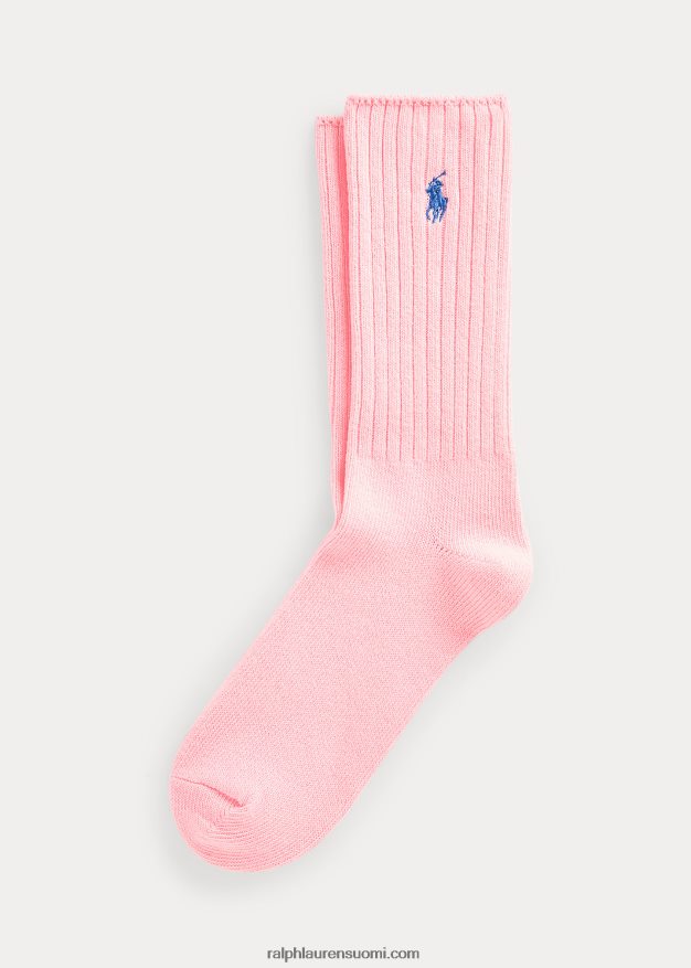 Ralph Lauren miehet puuvillasekoiteiset crew-sukat 0Z24ZR2610 vaalea pinkki