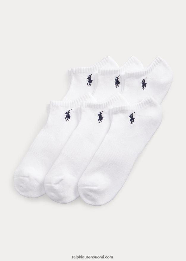 Ralph Lauren miehet puuvillasekoitetta matalat sukat 6 kpl 0Z24ZR2545 valkoinen