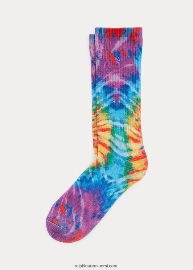 Ralph Lauren miehet solmio miehistön sukat 0Z24ZR2376 sateenkaari