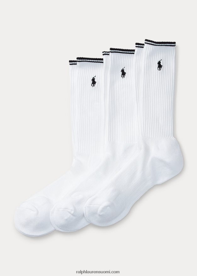 Ralph Lauren miehet tech athletic crew sukka 3 kpl 0Z24ZR8788 valkoinen