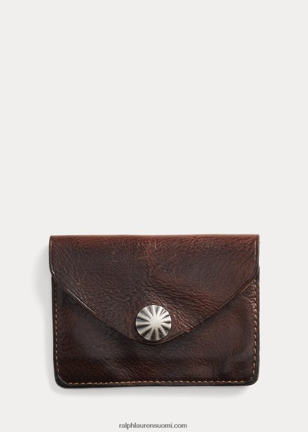 Ralph Lauren miehet nahkainen korttikotelo 0Z24ZR8854 tumman ruskea