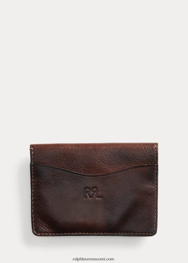 Ralph Lauren miehet nahkainen korttikotelo 0Z24ZR8854 tumman ruskea