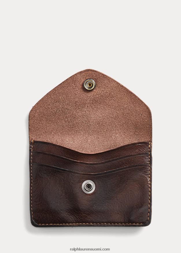 Ralph Lauren miehet nahkainen korttikotelo 0Z24ZR8854 tumman ruskea
