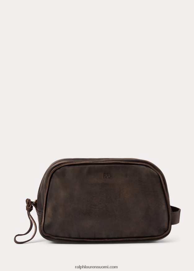 Ralph Lauren miehet nahkainen matkalaukku 0Z24ZR8850 tumman ruskea