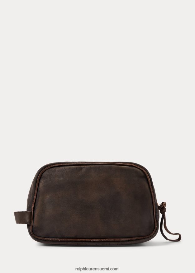 Ralph Lauren miehet nahkainen matkalaukku 0Z24ZR8850 tumman ruskea