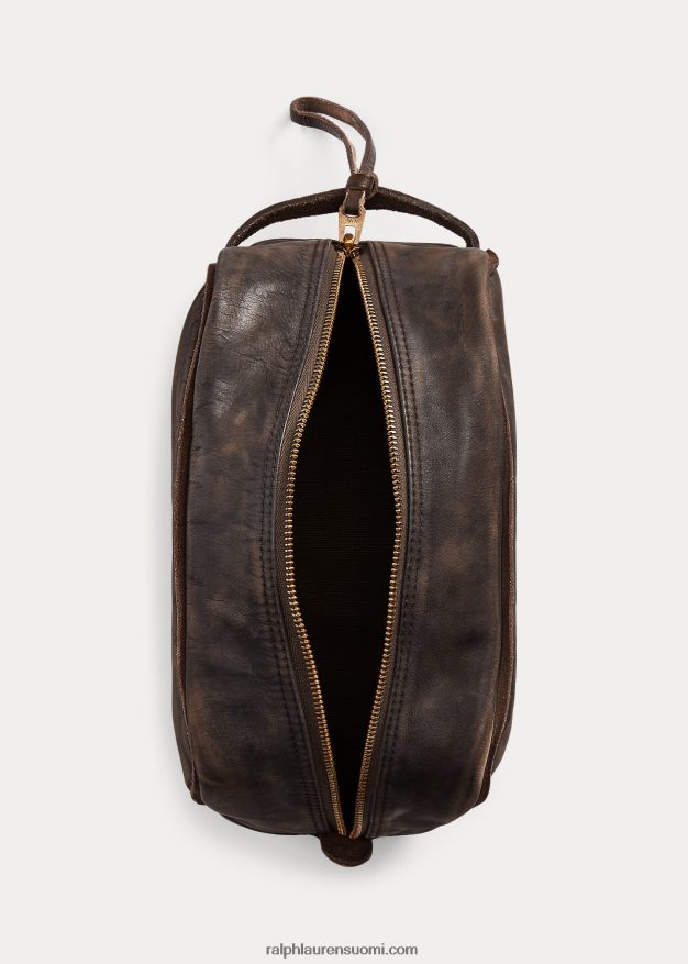 Ralph Lauren miehet nahkainen matkalaukku 0Z24ZR8850 tumman ruskea