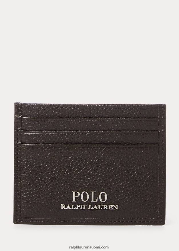 Ralph Lauren miehet pikkukivi nahkainen korttikotelo 0Z24ZR2575 tumman ruskea