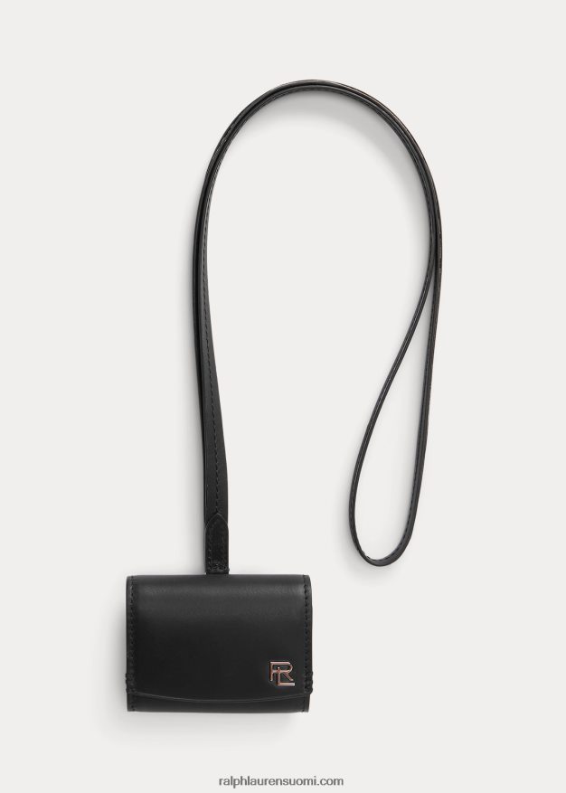 Ralph Lauren miehet vachetta nahkainen airpod-kotelo 0Z24ZR8983 musta