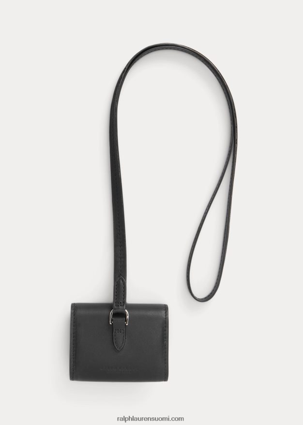 Ralph Lauren miehet vachetta nahkainen airpod-kotelo 0Z24ZR8983 musta