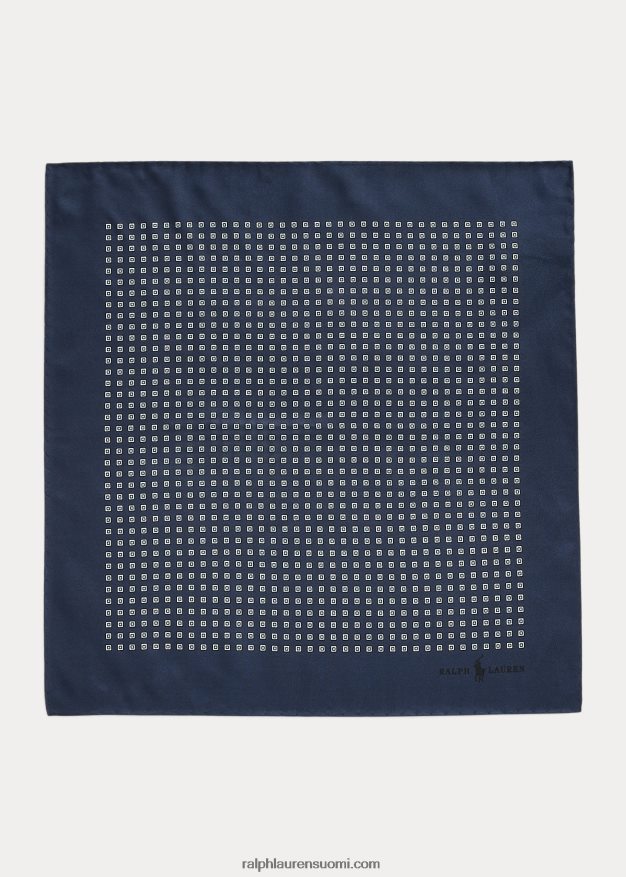 Ralph Lauren miehet siisti silkkitaskuinen neliö 0Z24ZR2514 laivasto