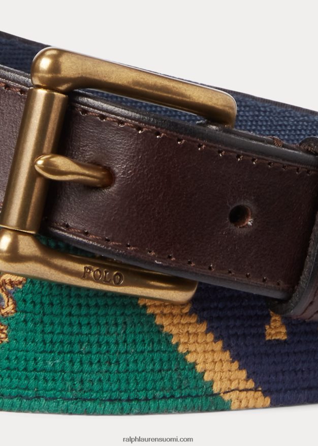 Ralph Lauren miehet crest neulakärkivyö 0Z24ZR2744 multi