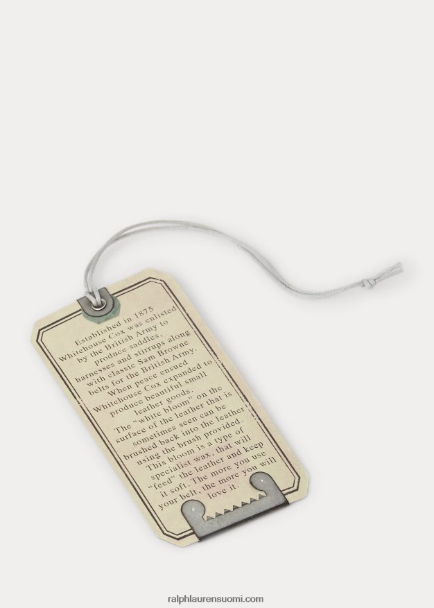 Ralph Lauren miehet messinki-solki nahkavyö 0Z24ZR2479 rusketus