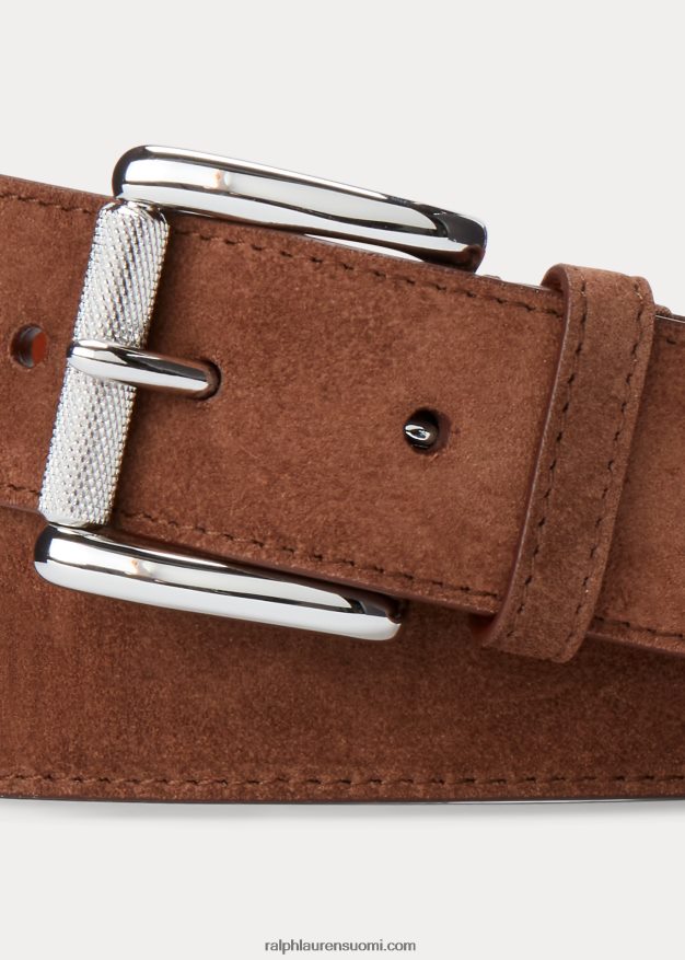 Ralph Lauren miehet mokkanahkainen rullasolkivyö 0Z24ZR2218 kastanja