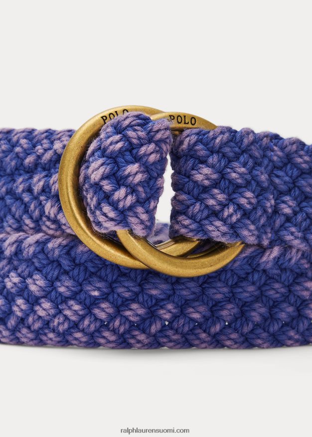 Ralph Lauren miehet nahkaverhoiltu puuvillavyö 0Z24ZR2384