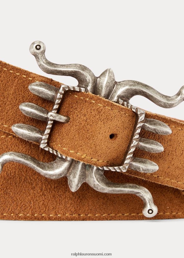 Ralph Lauren miehet reilu mokkanahka vyö 0Z24ZR8869 kevyt java