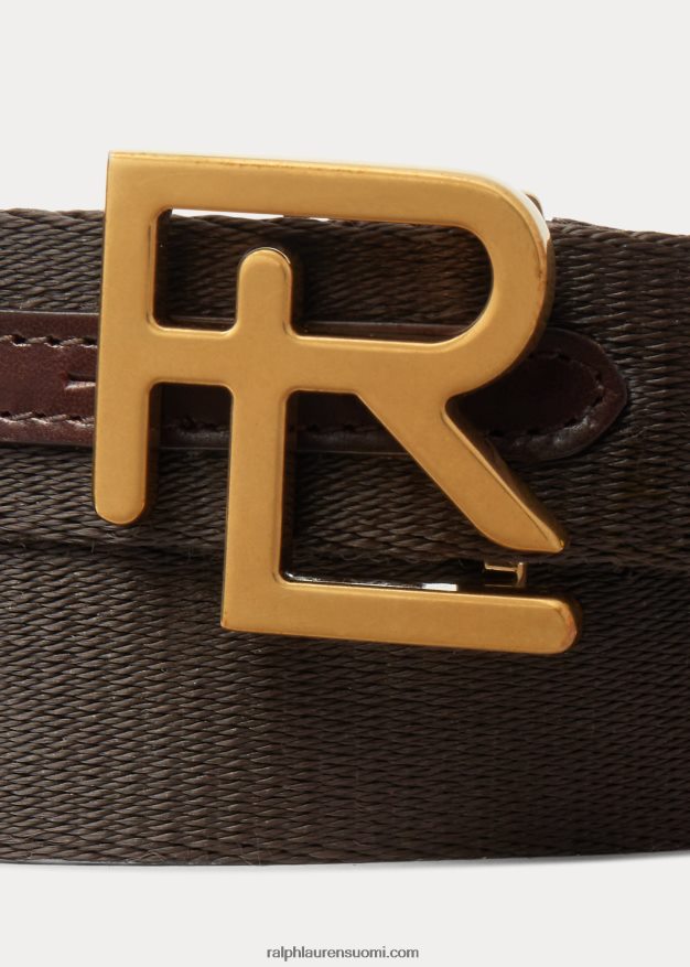 Ralph Lauren miehet rl nahkaverhoilu vyö 0Z24ZR8921 matkalaukku ruskea