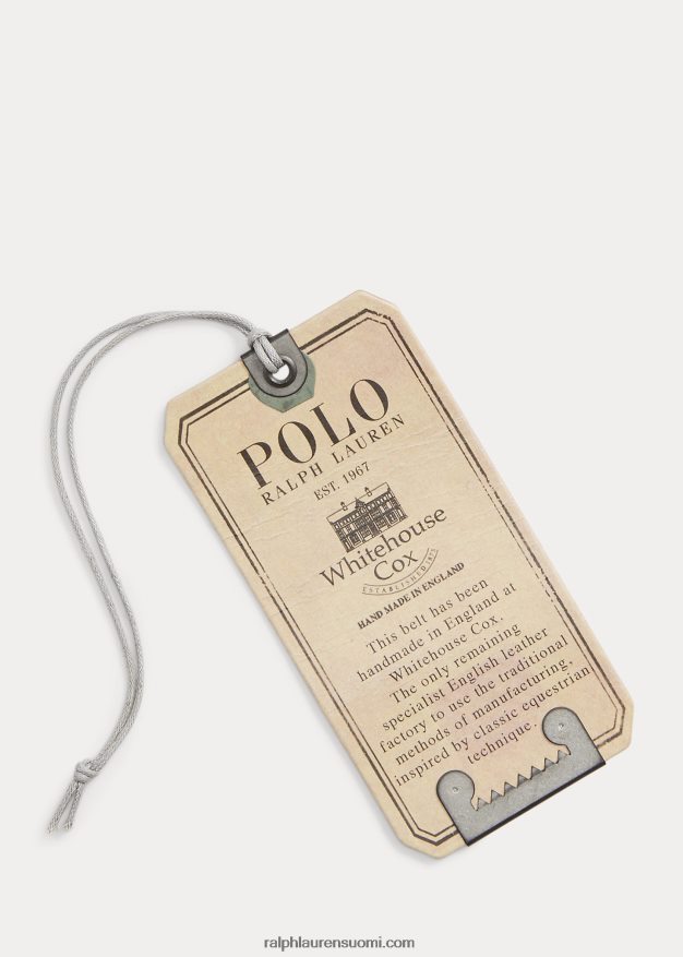 Ralph Lauren miehet suitset nahkaa ja kudottu puuvillavyö 0Z24ZR2478 newportin laivasto