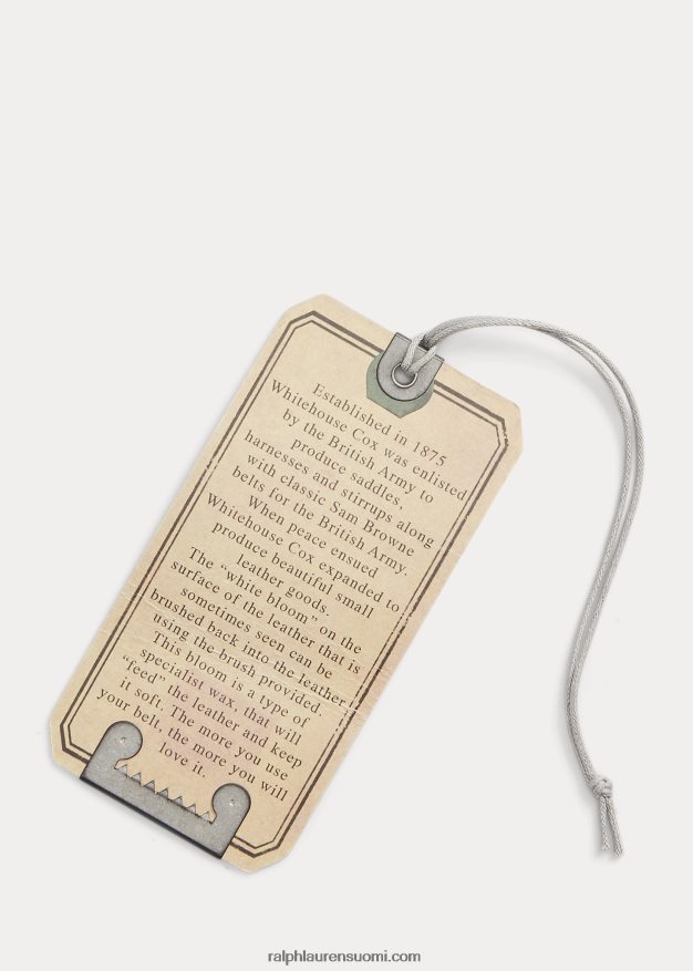 Ralph Lauren miehet suitset nahkaa ja kudottu puuvillavyö 0Z24ZR2478 newportin laivasto