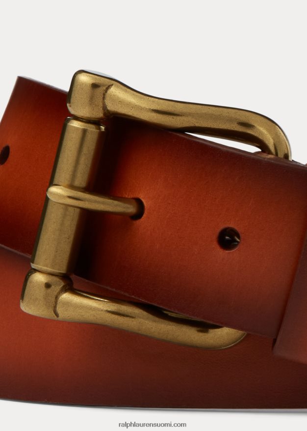 Ralph Lauren miehet vachetta nahkainen vyö 0Z24ZR9036 vintage ruskea