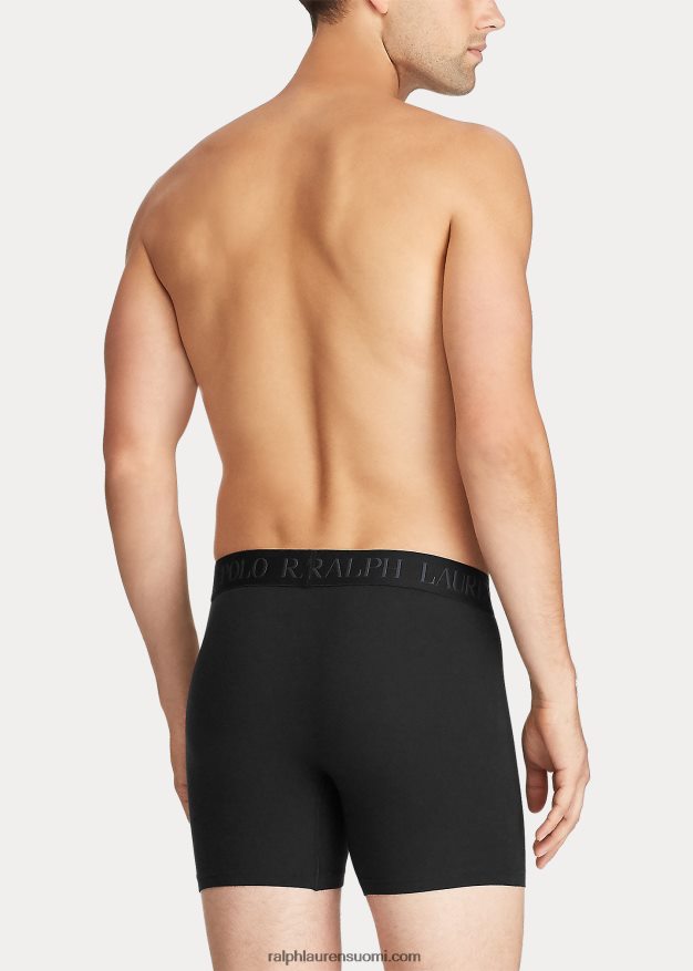 Ralph Lauren miehet 4d-flex boxer shortsit 3 kpl 0Z24ZR271 musta