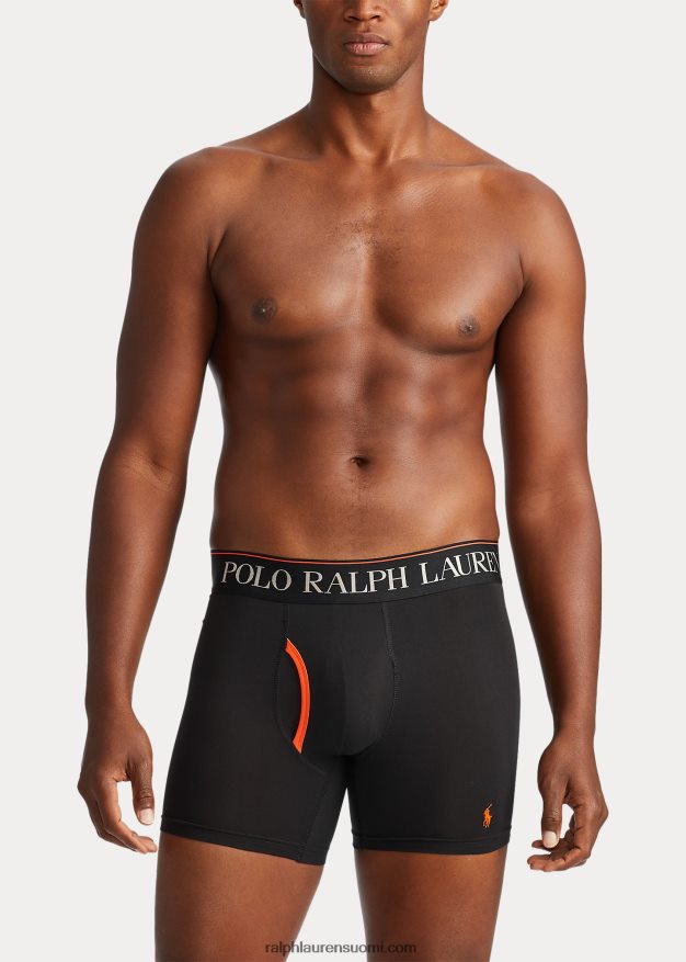 Ralph Lauren miehet 4d-flex boxer shortsit 3 kpl 0Z24ZR8576 musta
