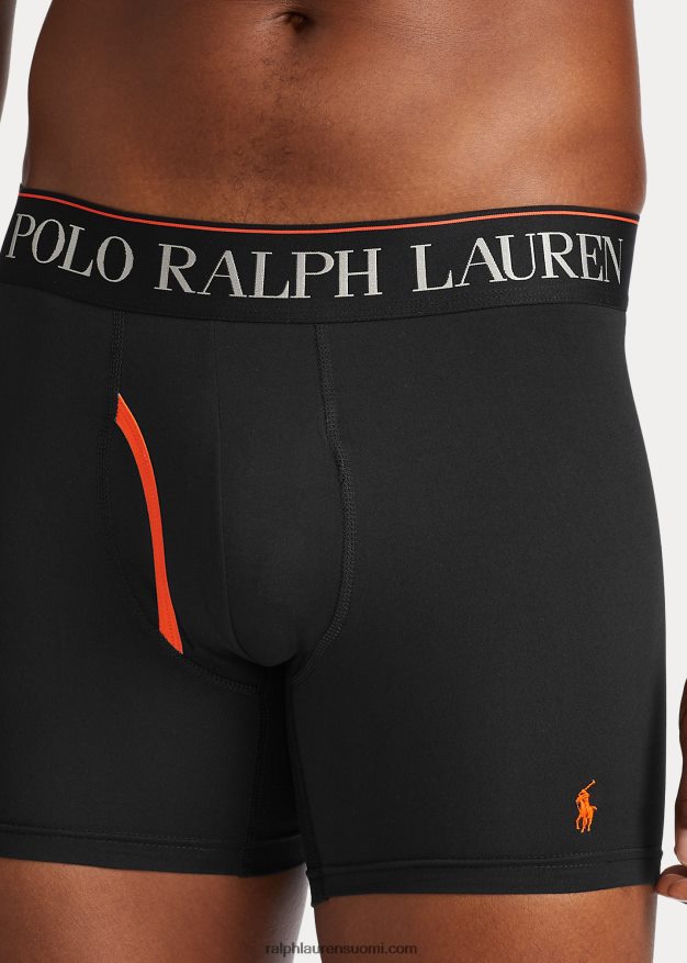 Ralph Lauren miehet 4d-flex boxer shortsit 3 kpl 0Z24ZR8576 musta