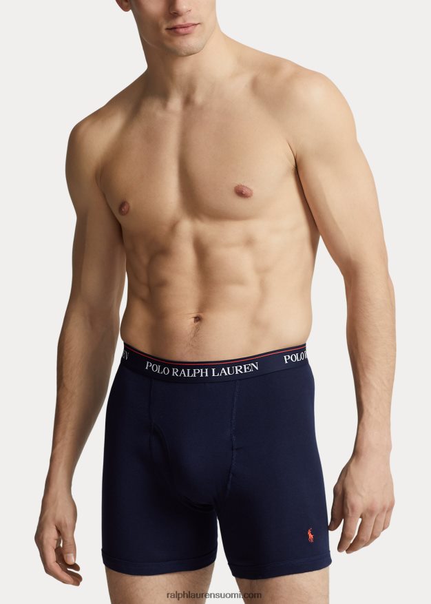 Ralph Lauren miehet Wicking boxer shortsit 3 kpl 0Z24ZR590 laivastonsininen/kuninkaallinen hibiscusprintti