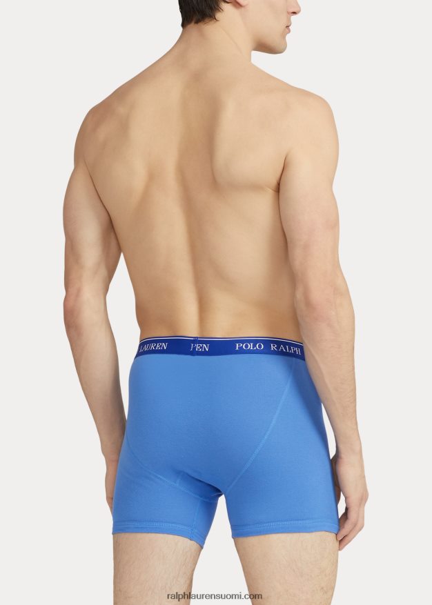 Ralph Lauren miehet Wicking boxer shortsit 3 kpl 0Z24ZR8552 sininen lajitelma