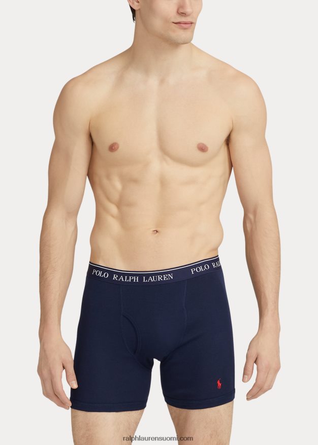 Ralph Lauren miehet Wicking boxer shortsit 3 kpl 0Z24ZR8552 sininen lajitelma