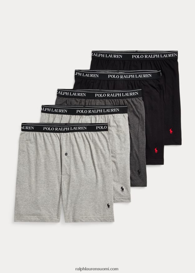 Ralph Lauren miehet Wicking neulottu boxer 5 kpl 0Z24ZR8551 harmaa lajitelma