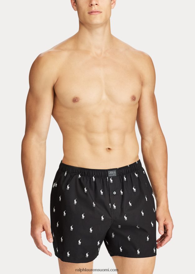 Ralph Lauren miehet allover poni nyrkkeilijä 0Z24ZR623 musta