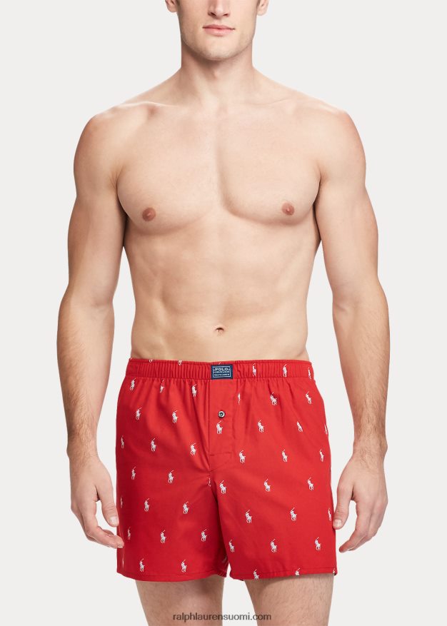 Ralph Lauren miehet allover poni nyrkkeilijä 0Z24ZR626 punainen/eliittisininen